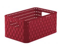 Rotho Aufbewahrungskiste 6 l, Kunststoff, Rot, Dekobox A5