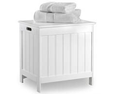 VonHaus Wäschekorb Korb - Waschen Wäschekorb mit Deckel für Schlafzimmer oder Badezimmer