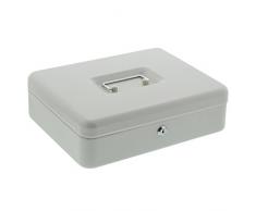 Burg-Wächter Geldkassette Money 5030, Stahlblech, Grau, Inkl. 2 Schlüssel und Hartgeldeinsatz