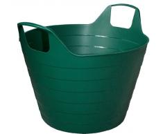 Flexikorb Einkaufskorb Wäschekorb Gartenkorb 45 cm mit Griffen, Farbe:dunkelgrün