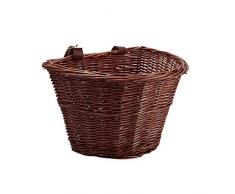 ZME Fahrradkorb Vorne Lenkerkorb, Schöner Geflochtener Weidenkorb Radkorb Hängekorb Vorne Fahrradzubehör, Umweltfreundlicher Handgewebter Korb Einkaufskorb Wicker Woven Basket Unisex (C)