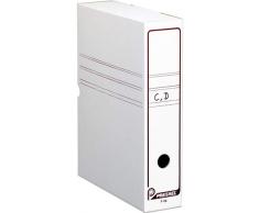 Pressel® Archivbox, Wellpappe, Klappdeckel, A4, 8 x 26 x 32 cm, weiß (20 Stück), Sie erhalten 1 Packung á 20 Stück