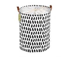 MELLIEX Wäschekorb, Faltbarer Wäschesammler mit Kordelzug Wäschekorb für Kleidung, Spielzeug, Wäsche (40x 50 cm)