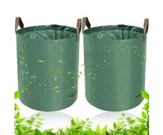 BETOY Gartensack 2 x 60L-2 Premium Gartensäcke-Stabile Gartenabfallsäcke aus Robustem Polypropylen-Gewebe (PP) - Selbststehend und Faltbar Laubsäcke für Gartenabfälle Laub Rasen Pflanz Grünschnitt