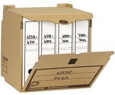 Pressel Archivbox, für 4 Ordner, Klettverschl, A4, 33x31x34cm, braun