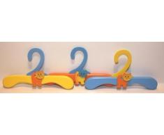Kleiderbügelset Katze 3-er Set aus Massivholz ca. 30cm