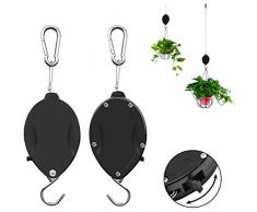 Ouskau 1 STÜCK Einziehbarer Pflanzenhaken Blumenhaken Einstellbar Vogelhaus Aufhängung für Gartenkörbe Töpfe Birds Feeder Hängender Korb