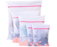 BoxLegend Wäschenetze Wäschebeutel Wäschesack für die Waschmaschine 5 Stück Haltbarer Netz-Wäschebeutel mit Reißverschluss für Feinwäsche Unterwäsche Feines und Socken