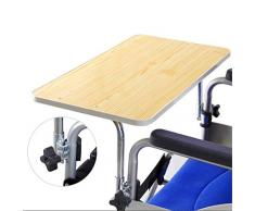 ZMXZMQ Rollstuhl-Lap-Tray-Tisch, Medizinischer Tragbarer Rollstuhl-Universalbehälter-Schreibtisch, Für Senioren Essen, Armlehne,Lightcoffee