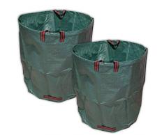 vabiono 2X 500 Liter Gartensack Laubsack Premium aus solidem Polypropylen-Gewebe (PP) 150g/m²