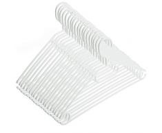 2friends 20 Kleiderbügel weiß mit drehbaren Haken, aus Kunststoff, Länge ca. 41 cm, platzsparend