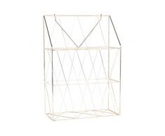 Exceart Wandmagazinhalter Metallmagazinhalter Aktenhalter Dateisortierer Schreibtisch Zeitungsständer für Postmagazin Buch Zeitung Golden