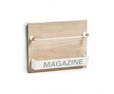 Zeller 15117 Nordic Magazinhalter, MDF/Metall, natur, ca. 32 x 7,1 x 25 cm