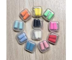 Faderr Ohrstöpsel 10 Boxen/Set langsame Genesung Staubdicht Gehörschutz Ohrstöpsel Geräuschunterdrückung, Zufällige Farbauswahl, Free Size