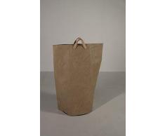 artra design GmbH Wäschesammler Bad Wäschetaschen Kunstleder Sabbia beige Wäschebeutel Wäschesack Wäschekorb Multifunktionstasche