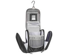 Großer Premium Kulturbeutel zum Aufhängen mit Spiegel I Kulturtasche Damen mit Haken I Beauty Case I Waschtasche