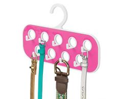 mDesign Schrankorganizer - als Krawattenhalter, Handtaschen-Organizer, zur Schmuckaufbewahrung oder als Gürtelhalter - Kleiderschrank perfekt organisiert - Kleiderbügel mit 9 Haken