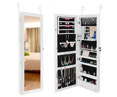 Ezigoo LED Schmuckschrank mit verschließbarer Tür – Schmuckschrank hängend