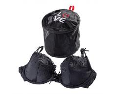 Wenko 63054100 BH-Wäschenetz Love, Kunststoff - Polyester, 16 x 15 x 16 cm, schwarz