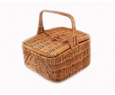 PM24 Sehr schöner Rattankorb Weidenkorb Einkaufskorb Picknickkorb mit 2 Deckeln K1-028 Korb