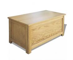 Festnight- Aufbewahrungsbox Eiche Holz, Aufbewahrungstruhe Sitztruhe Truhe für Wohnzimmer Schlafzimmer, 90x45x45 cm Braun