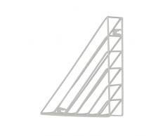 Schreibwaren & Bürobedarf Eisen Bücherregal Magazinständer Zeitungen Lagerregal Vintage Organizer Lagerung Inhaber Büro Dekor Bücherregal Buchstützen (weiß) Schreibmäppchen (Farbe : Gold)