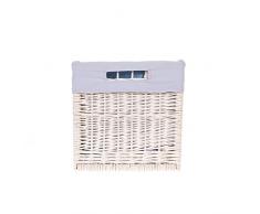 Weidenkasten, Behälter aus Weide, Regalkorb aus Weide, Kasten aus Weide, weißer retro Regalkorb