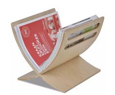 Galapara Zeitungsständer Holz, Zeitungshalter Zeitschriftensammler, Magazinsammler Bugholz, Zeitungskorb, modernes Design, robust, 29,5 x 29,5 x 26,5 cm (L x B x H) Natur