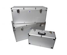 Alukisten Set 3tlg. Boxenset 155 Liter silber - 64000