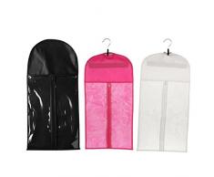 SM SunniMix 3 Stü Haarverlängerungen Aufbewahrungstasche Mit Holzbügel Tragetasche Mäppchen Halter Für Reise & Täglichen Gebrauch