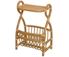 korb.outlet Klassischer Zeitungsständer mit Ablage/Magazinsammler aus Natur-Rattan (Honig)