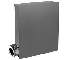 MOCAVI Box 111R Design-Briefkasten mit Zeitungsfach grau-aluminium (RAL 9007) Wandbriefkasten, Schloss links, groß, Aufputzbriefkasten dunkelgrau, Postkasten graualuminium modern mit Zeitungsrolle