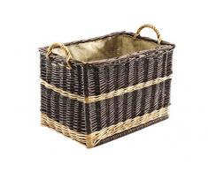 Kaminholzkorb Universalkorb Kaminkorb Weidenkorb Holzkorb rechteckig ungeschälte Weide