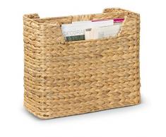 Zeitschriftenhalter Zeitungsständer NATHAN - Zeitschriftenständer aus Wasserhyazinthe - Zeitschriftenkorb Maße 40x17x33 cm - Premium Zeitungshalter