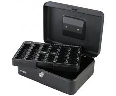 HMF 208-02 Geldkassette Euro-Münzbrett 25 x 18 x 9 cm, schwarz