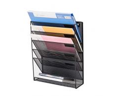 Haucy Mesh Stehsammler,Zeitschriftensammler Wand-Magazinhalter,Zeitungshalter für die Wand