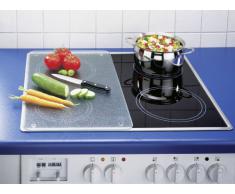 Wenko Herdabdeckplatte Universal, 2er Set Herdabdeckung für alle Herdarten, Gehärtetes Glas, 30 x 52 cm, mehrfarbig