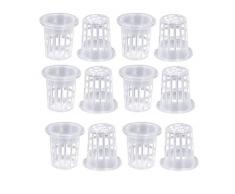 Naliovker Garten Plastik Net Cups, 100 Pack Pflanz Korb Cup, Garten Schlitz Mesh Heavy Duty Wide Lip Design Net T？Pfe