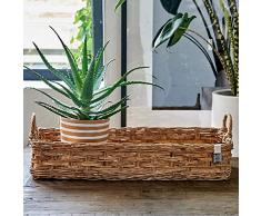 Riviera Maison - Whitehaven Beach - Korb/Dekokorb - Slimit-Rattan - Natur - (BxHxL) 20 x 20 x 60cm