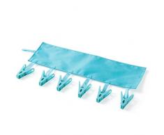 tipuk Tragbarer Kleiderbügel für Socken, Unterwäsche, Kleidung, Clip, faltbar, Reise-Kleiderbügel fürs Badezimmer blau