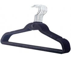 PEARL Kleiderbügel: 10er-Set dünne Raumspar-Kleiderbüge mit Extra-Haken im Bügel, 6,3 mm (Kleiderbügel schmal)