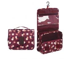 Kulturtasche zum Aufhängen | Faltbarer Reise Kulturbeutel mit Tragegriff | Multifunktionale Toilettentasche, platzsparende Kosmetiktasche, Waschtasche, Waschbeutel für Herren, Damen