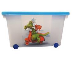 Eliware Spielzeugkiste (Multibox) mit Rollen (Drache-Multi)