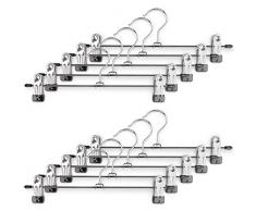 WeFun 50 Stück Kleiderbügel Clip,Klammerbügel Metall,Anti-Rutsch Hosenbügel Metall Kleiderbügel Rockbügel (50 Stück)