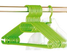 Kesper 16813 Kunststoff-Kleiderbügel, 10-er Pack, Breite: 40 cm, grün
