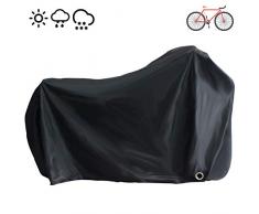 Senders Fahrradabdeckung Wasserdicht 190T Fahrradgarage Fahrrad Schutzhülle mit Schlosslöcher Wasserfest Schutz vor Schnee Staub Regen UV 200x70x110cm mit Beutel