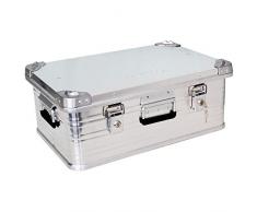 newpo Alubox | Staub - und spritzwasserfest | HxBxT 24 x 59 x 38,5 cm | 42 l | Aluminiumbox Box Kiste Alukiste Aluminiumkiste Transportbox Lagerbox