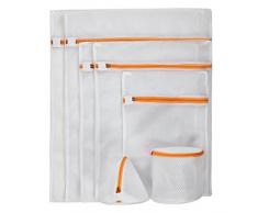 eLander Wäschenetz [7 Stück] Wäschesack Premium Qualität Wäschetasche Wäschebeutel für Waschmaschine [Orange]