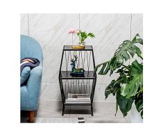 Eisenbodenregale Schlafzimmer Nachttisch Wohnzimmer Aufbewahrungsregal Sandwich Mehrschichtige Zeitschriftenablage Nordic Ins Wind Aufbewahrungslager Dual-Use-Blumenständer 34X20X70cm (Farbe