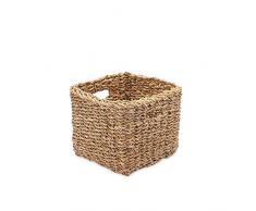 Regalkorb Seegras Eckig - Natur - Handarbeit - Fair Trade (Mini)